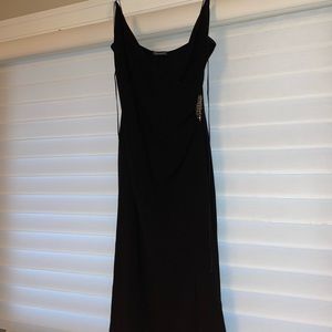 Tahari black strap gown
